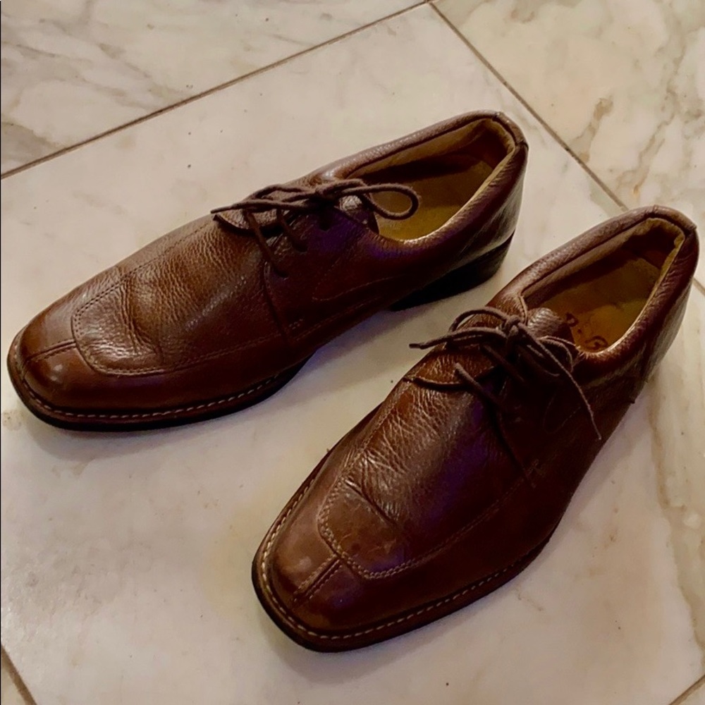TASSO ELBA Men Brown Sheepskin Leather Brown Shoes